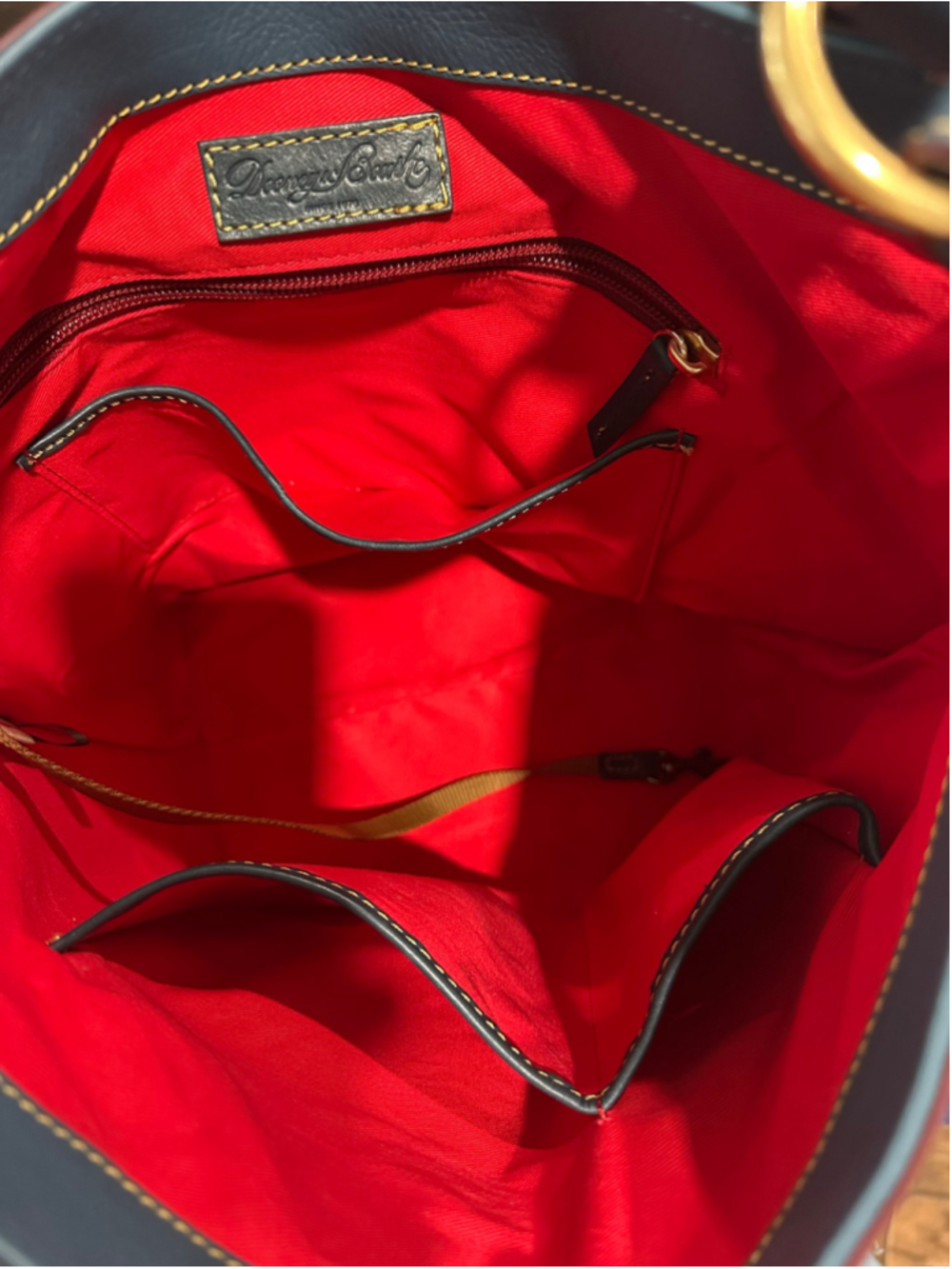 Women's Dooney & Bourke Hobo Bag One Size Blue Gold - Picture 6 of 10